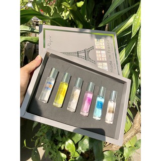 Set 6 chai nước hoa Pháp dạng lăn