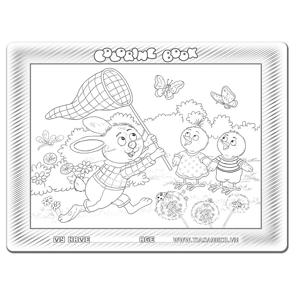 Tranh xếp hình phát triển trí tuệ cho bé Tia Sáng Jigsaw Puzzle 30 mảnh - Thỏ và gà con - MSP: 030-139