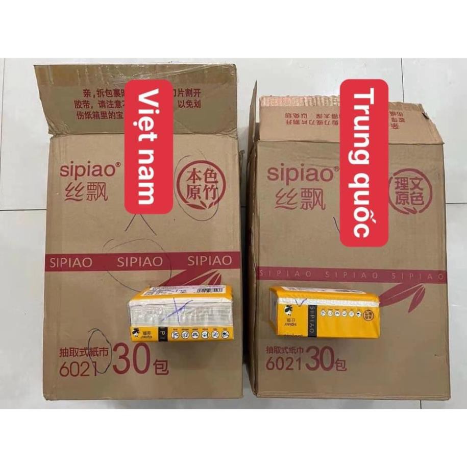 Thùng đủ 30 gói giấy ăn sipiao TulaHome nội địa Trung, 30 gói/thùng, 300 tờ/gói, thùng 2.7-2.8 kg