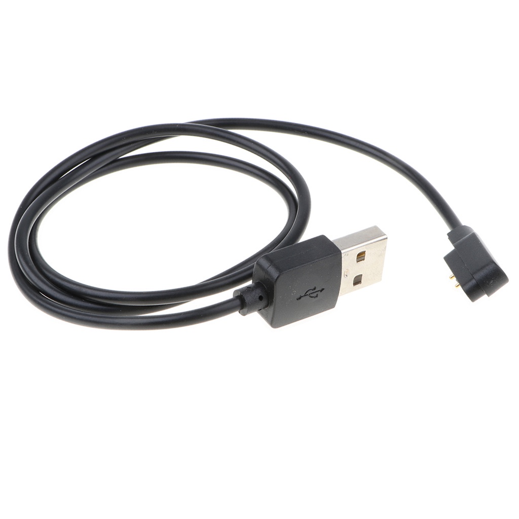 Dây Cáp Sạc Nam Châm 2 Pin Cổng Usb Cho Đồng Hồ Đeo Tay Bubble Shop61 Đen