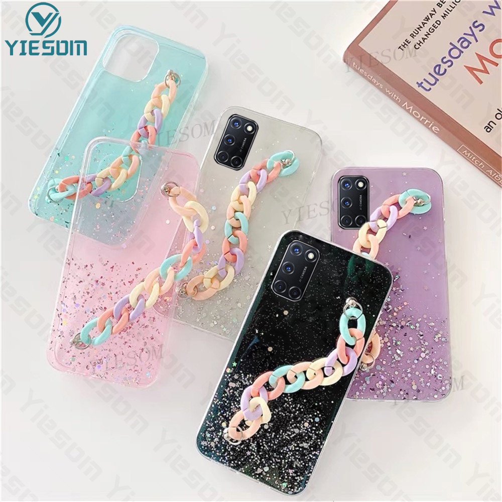 Ốp Điện Thoại Silicone Mềm Trong Suốt Màu Cầu Vồng Cho OPPO A92 52 72 91 31 59 2020 A12 5S 7 11K 3S 1K 59 37 83 F1S