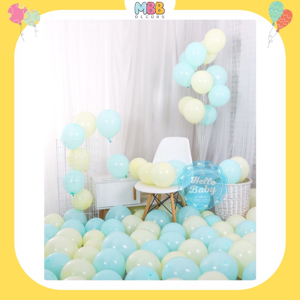 [TPHCM] Set 10 Bóng Bay Trang Trí Sinh Nhật Màu Pastel Size 10 Inch, Bóng Trang Trí Đám Cưới, Trung Thu Trăng Rằm