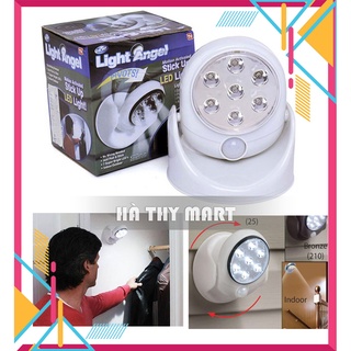 Bộ 2 đèn ngủ LED cảm ứng cầu thang xoay 360 độ dán tường