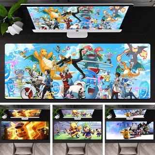 [700x300] Miếng Lót Chuột Lớn Bàn Phím Pikachu Pokemon Anime Bàn Chơi Game Tùy Chỉnh Sáng Tạo