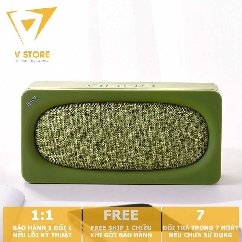 Loa nghe nhạc bluetooth hoco bs27 bs40 mini pin lâu nghe hay 7w v5 fm tf usb aux tws màu đen xanh rêu