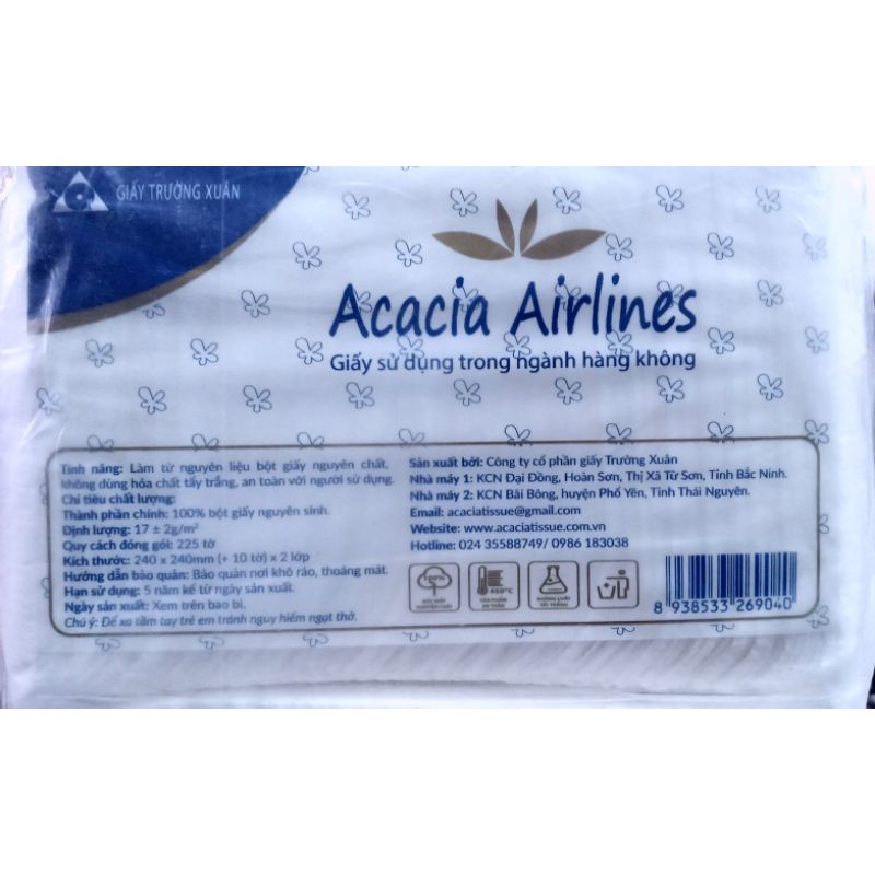 Giấy ăn hàng không Acacia Airline  - 75k/2 bịch