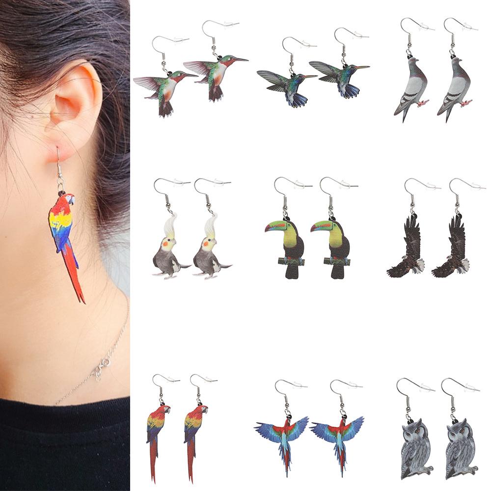 Khuyên Tai Hình Chú Chim Dễ Thương Cho Bạn Gái|Bông Tai Chất Liệu Acrylic Cao Cấp Thời Trang