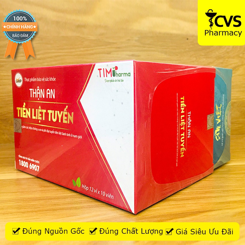 Thận An Tiền Liệt Tuyến Hộp 120 viên [TẶNG 1 SÂM VIỆT] - Hỗ Trợ Giảm U Xơ, Phì Đại Tiền Liệt Tuyến - cvspharmacy