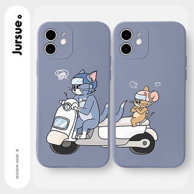 Ốp lưng JURSUE hoạt hình cặp đôi dễ thương đẹp Cho iPhone 17 14 13 12 11 Pro Max SE 2020 X XR XS 8 7 ip 6S 6 Plus kute Y2308