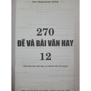 Sách - 270 Đề & bài văn hay lớp 12