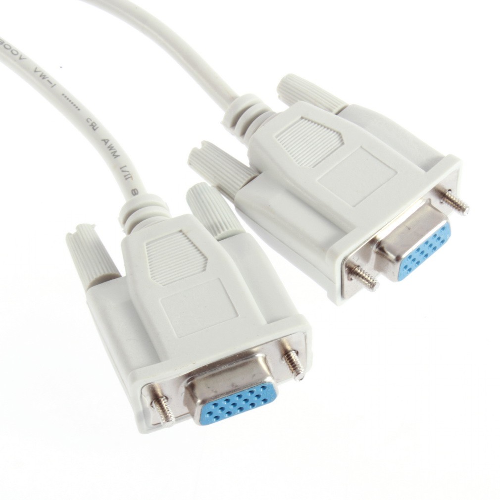 【COD】1 PC to 2 Way VGA SVGA Monitor Dual Video Graphic LCD TFT Y Splitter Cable Lead