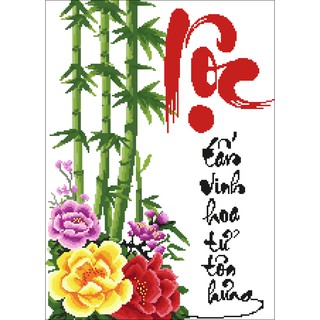 Tranh Thêu Chữ Thập Lộc  17