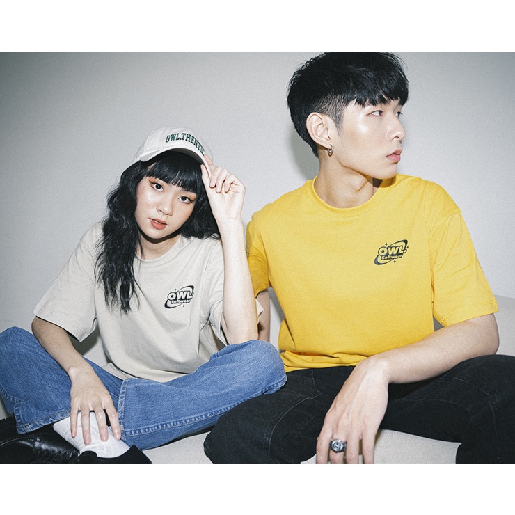 Áo thun nam nữ unisex OWL BRAND - SOFTWEAR TEE 2021 Vàng - OWL310321