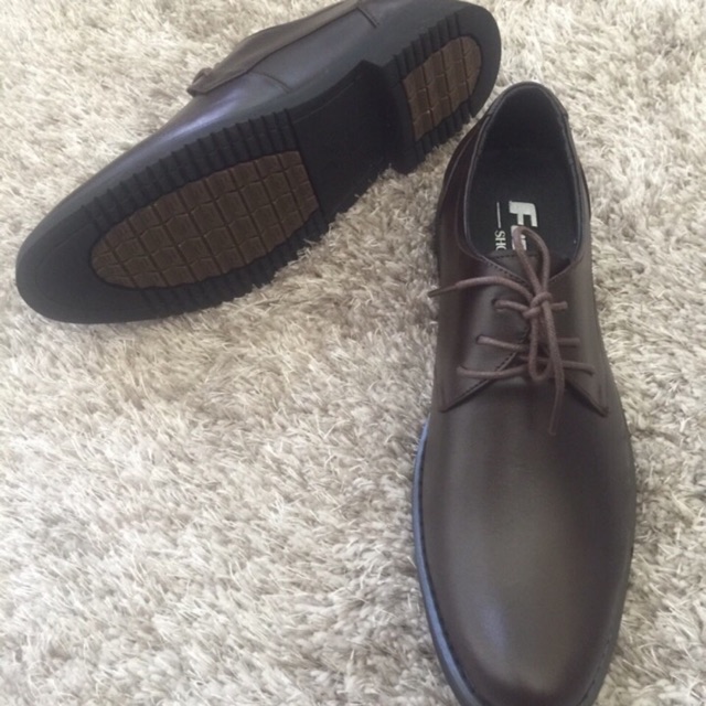 Giày nam buộc dây da bò nguyên tấm GB10 (Tặng 1 đôi lót giày/sp)