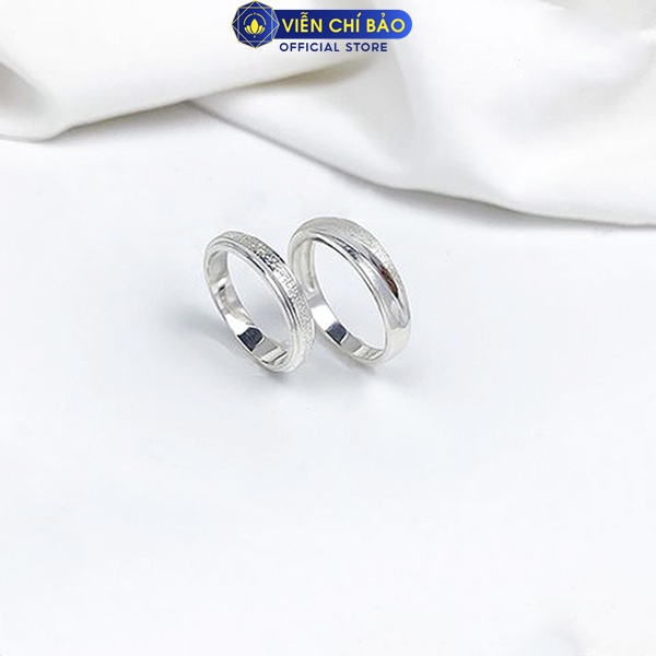 Nhẫn bạc đôi nam nữ cát xoắn chất liệu bạc 925 thời trang phụ kiện trang sức Viễn Chí Bảo N700239 N700001