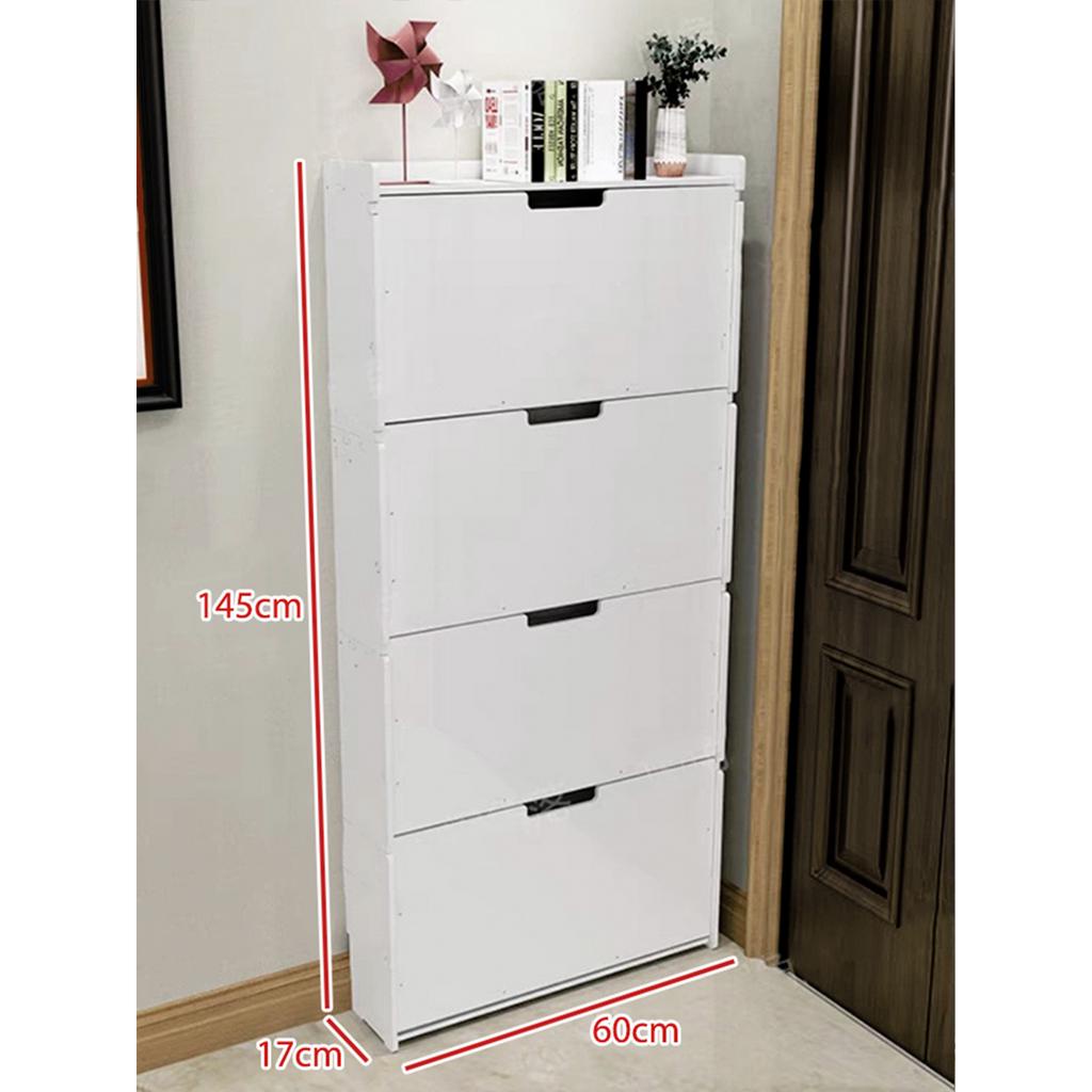 Tủ giày thông minh cánh lật siêu mỏng phong cách hiện đại màu trắng - Pitech Store