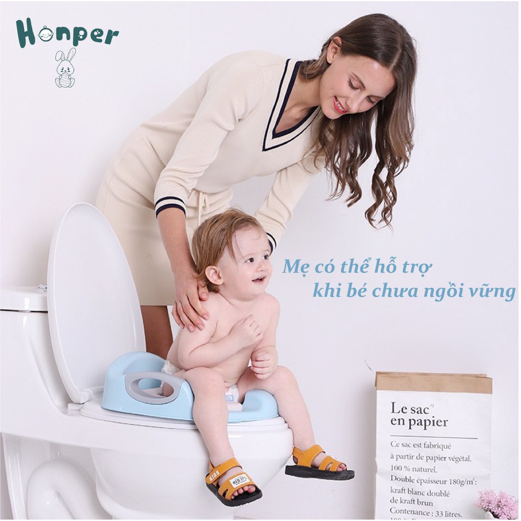 Nắp thu nhỏ bồn cầu Honper - Sasa có mút chống trượt cho bé
