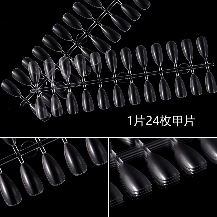 [Hàng mới về] Set 24 móng tay giả trong suốt tiện dụng