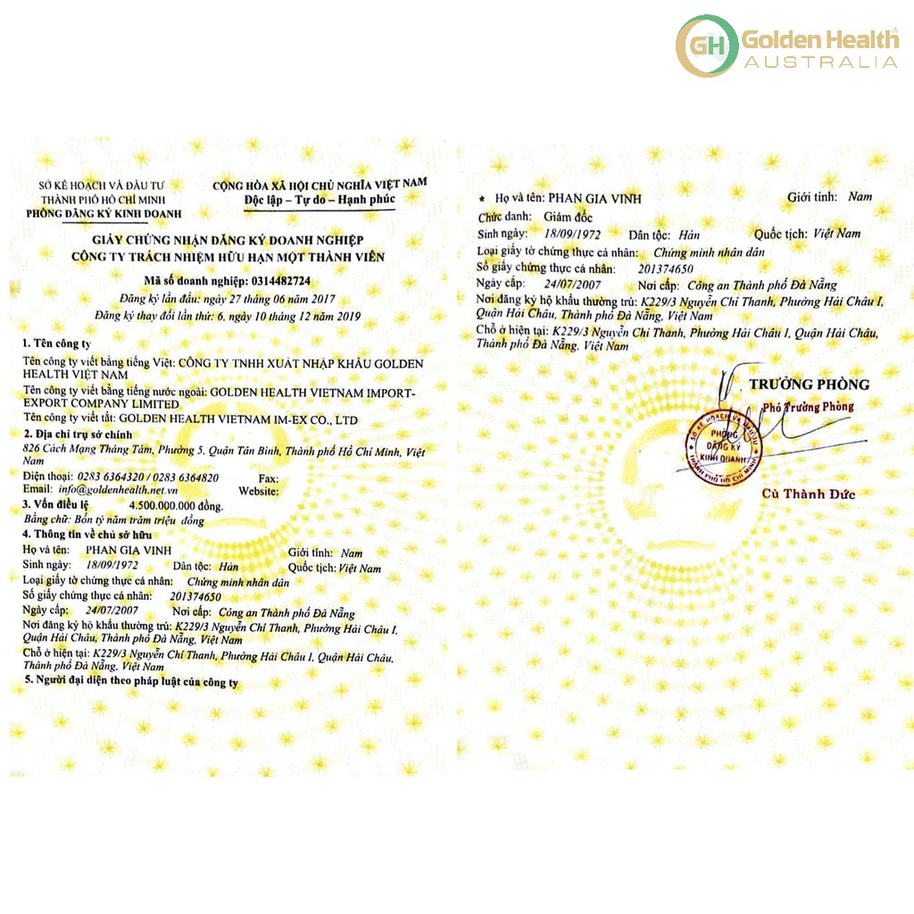 [GOLDEN HEALTH] Tinh chất collagen serum và tảo biển - Hộp 6 lọ