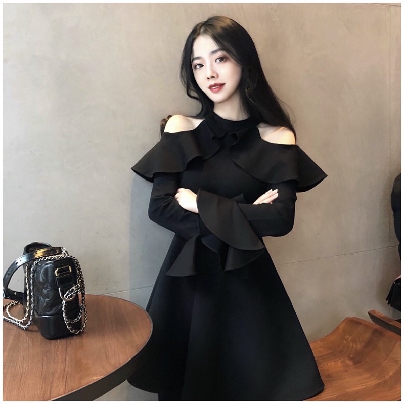 Pas thanh ly đầm ulzzang lệch trễ vai thời trang kiểu cách