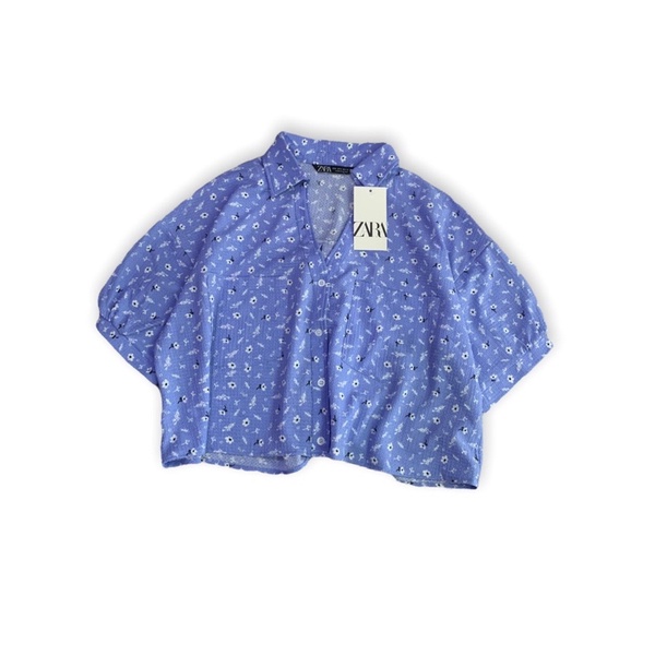Áo Croptop sơ mi Zar@