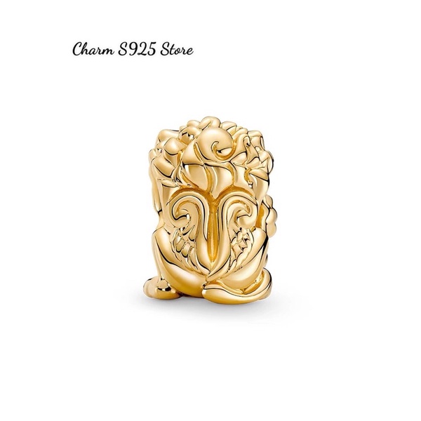 CHARM PAN ALE VÀNG TUỲ HƯU THẦN TÀI MAY MẮN BẠC S925 HÀNG CAO CẤP