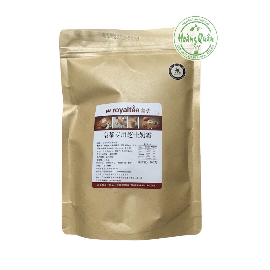 Bột Cheese Royaltea : túi bạc, túi giấy