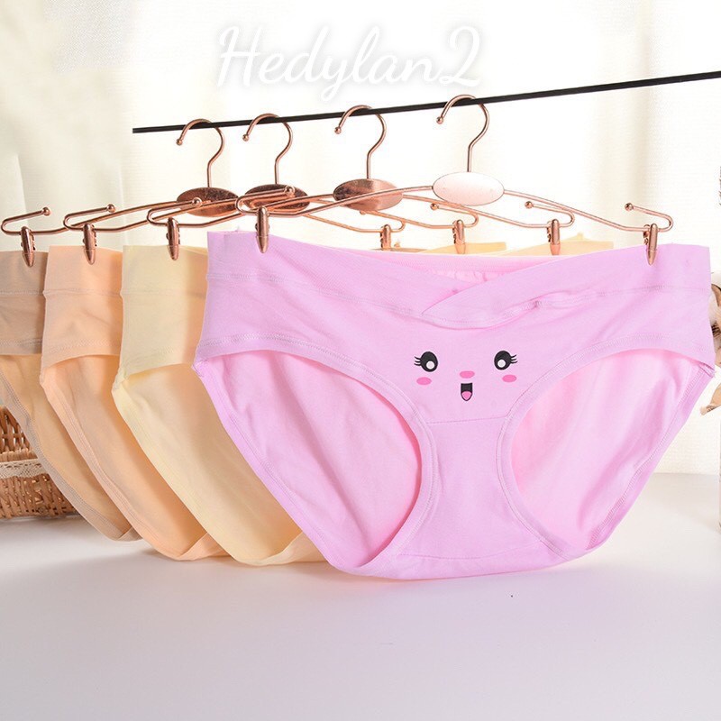 Quần Lót Bầu Cạp chéo in hình dễ thương với chất cotton thấm mồ hôi kháng khuẩn siêu hot QL-A7