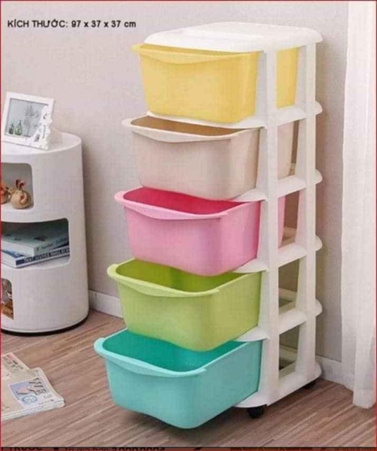Tủ nhựa 5 ngăn đa sắc Việt Nhật
