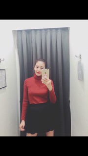 Áo len cổ lọ tăm 