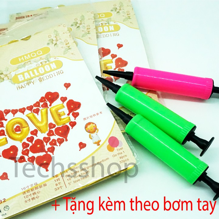 Bộ trang trí phòng cưới tân hôn cô dâu, chú rể chữ love - Phụ kiện trang trí đám cưới - Happy wedding - Valetine