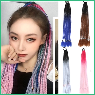 Tóc giả nối dài WIGSIN màu ombre 24" dạng tết sợi lụa chịu nhiệt độ cao