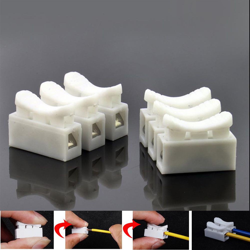 🍊YANN🍊 10PCS CH-3 Hot Quick Connector Fast Electrical Supplies Crimp Terminals Block Spring Wire New Home Improvement No Welding No Screw Clamp