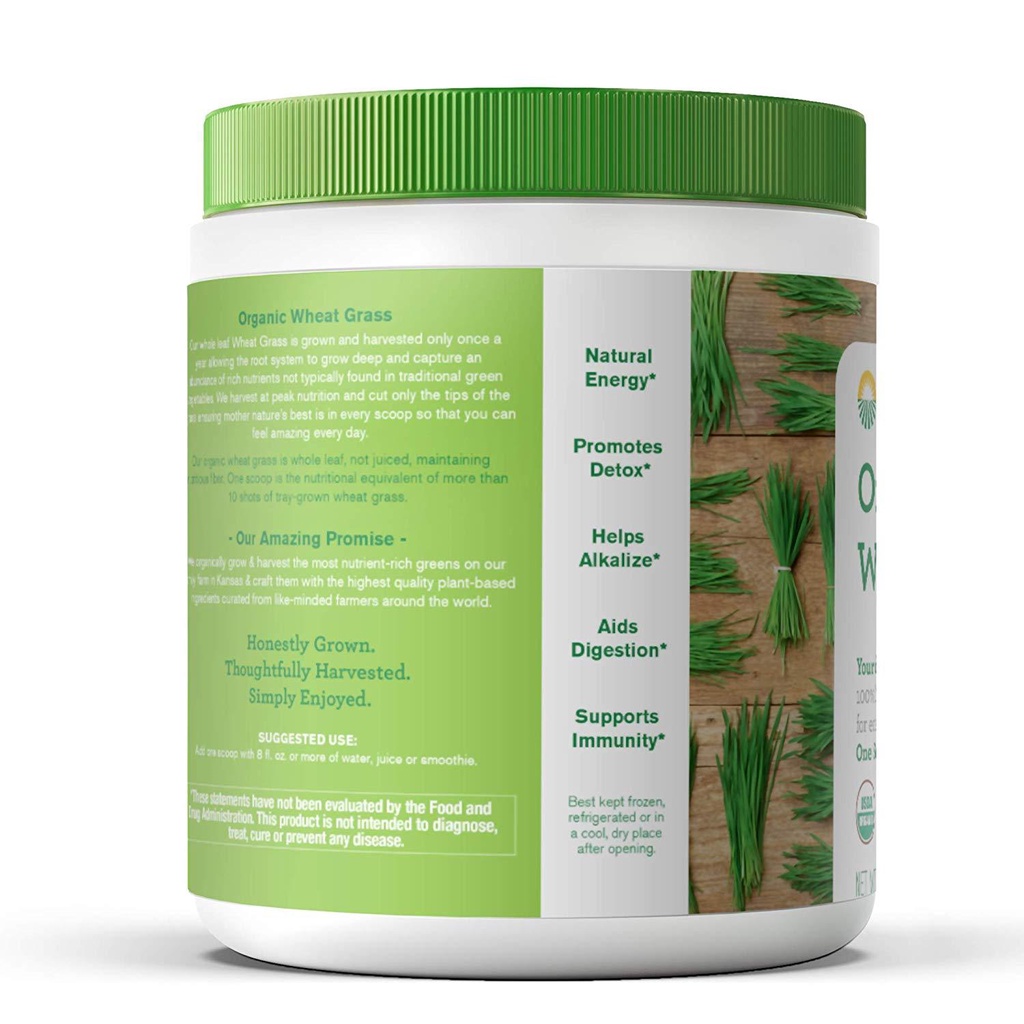 Bột cỏ lúa mỳ hữu cơ Amazing Grass Organic Wheatgrass 240g