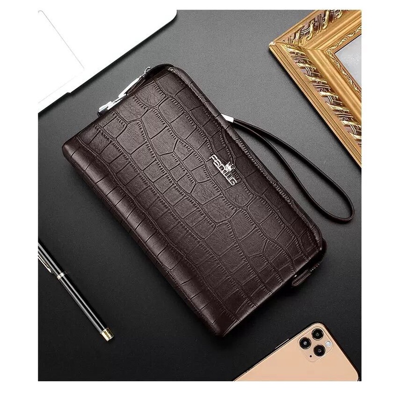 Ví Nam Da Doanh Nhân .Ví Cầm Tay Da Nam. Bóp Da Cầm Tay Nam FSD Cao Cấp.