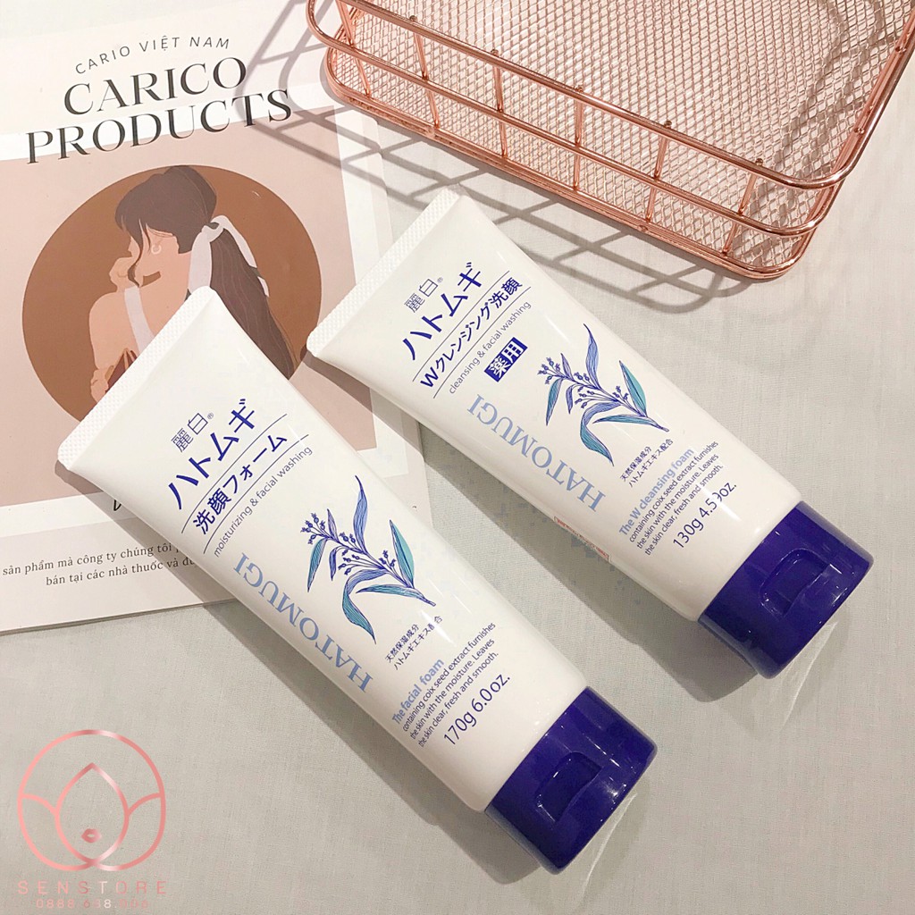 SỮA RỬA MẶT HATOMUGI CLEANSING & FACIAL WASHING CHIẾT XUẤT TỪ HẠT Ý DĨ 130G/170g