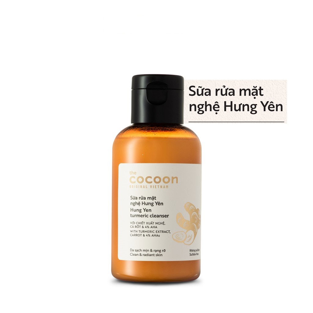 Gel sữa rửa mặt nghệ Cocoon 140ml từ nghệ tươi Hưng Yên chọn lọc