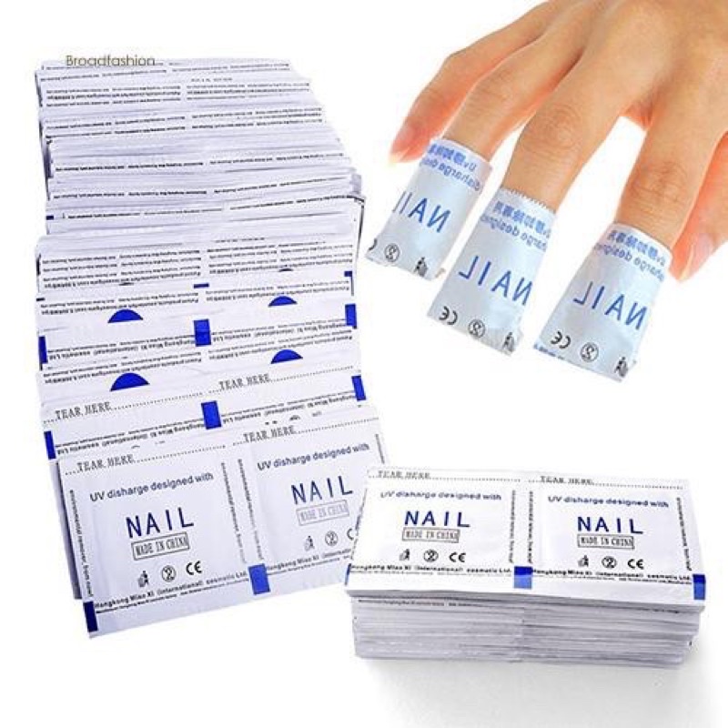 Hộp Giấy Ủ Phá Gel Hộp 204 Miếng Giấy Phá Gel Rất Nhanh, An Toàn, Không Cần Acetone