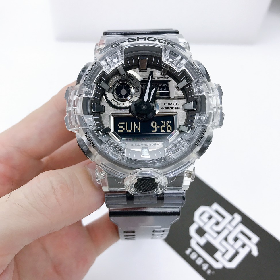 Đồng hồ nam Casio G-Shock GA-700 / GA-700SK-1A chống va đập, chống nước 200m, size 53mm, hàng chính hãng