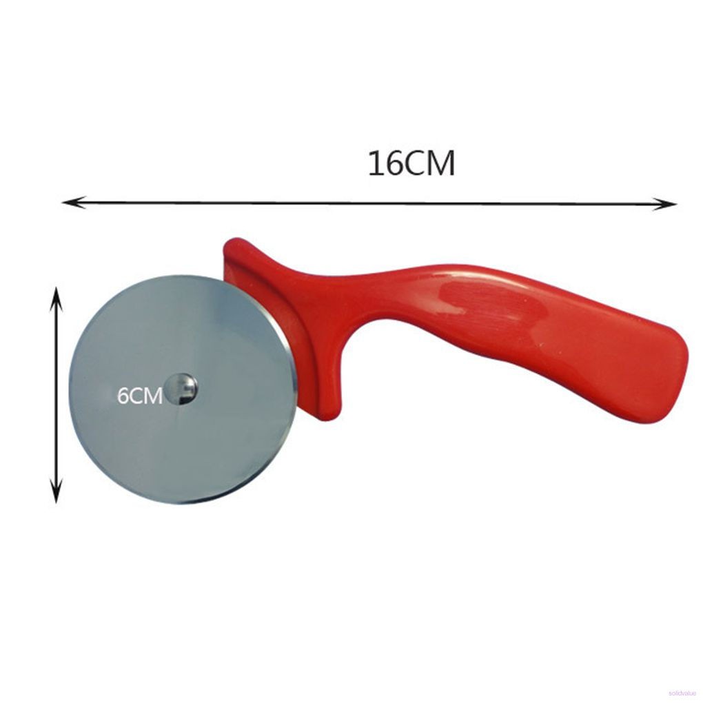 Stainless Steel Roller Type Pizza Cutter Bread Pies Wheels Rotary Cake Cut Cooking Tool solidvalue.vn