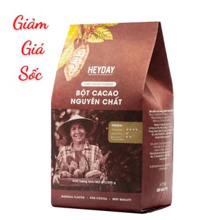 Bột Cacao Heyday Việt Nam nguyên chất 100% cacao túi 250g - Origin thượng hạng