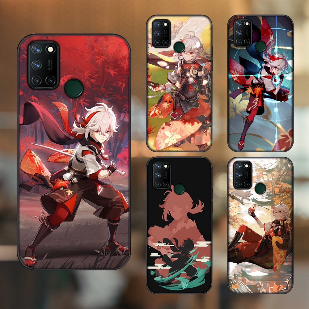 Ốp lưng Realme C17, 7i viền đen in hình Kazuha Genshin Impact