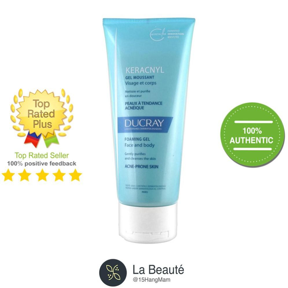 Ducray Keracnyl Gel Mousssant - Gel rửa mặt cho da nhờn và mụn [Nhiều Loại Dung Tích] | BigBuy360 - bigbuy360.vn