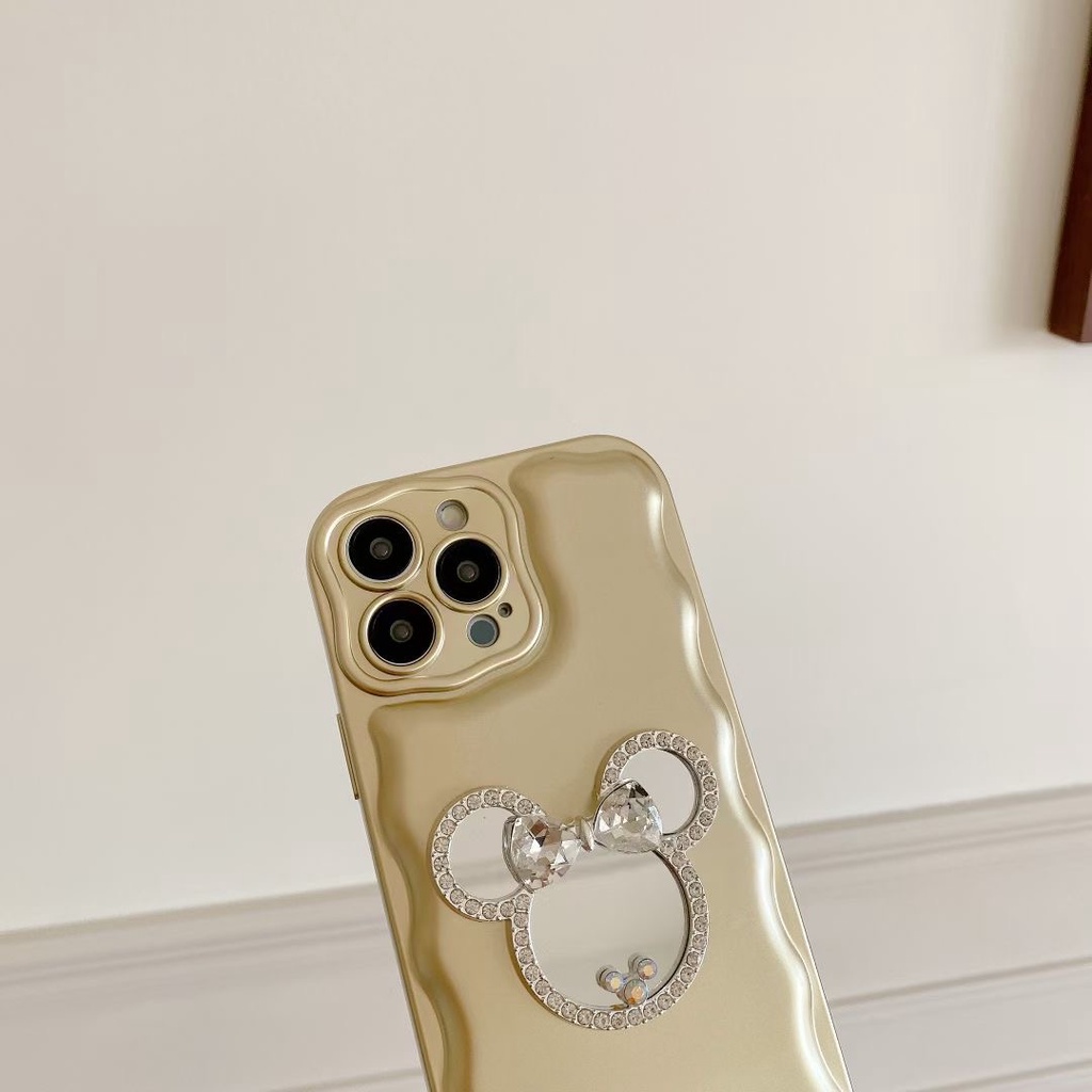 Ốp Điện Thoại tpu Mềm Tráng Gương Hình Bánh Mì / Mickey Dễ Thương Cho Iphone 12 pro max 11 pro max xs max xr x 13promax