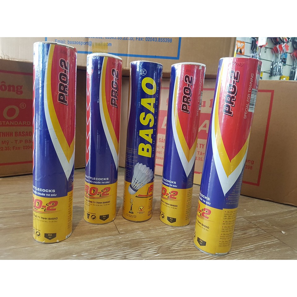 Hộp Cầu Lông Ba Sao Pro-2 Tím/vàng Loại 51/78 – Chơi Ngoài Trời