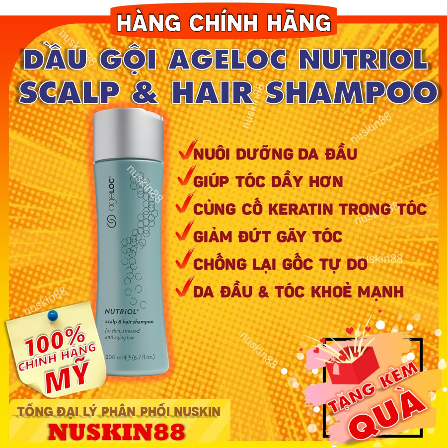 Dầu Gội Giúp Dành Cho Tóc Yếu , Bị Hư Tổn Nặng ageLOC® Nutriol Scalp & Hair Shampoo (200ml)