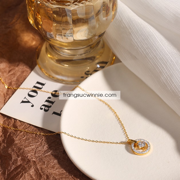 Dây chuyền nữ titan Diamond Circle VG