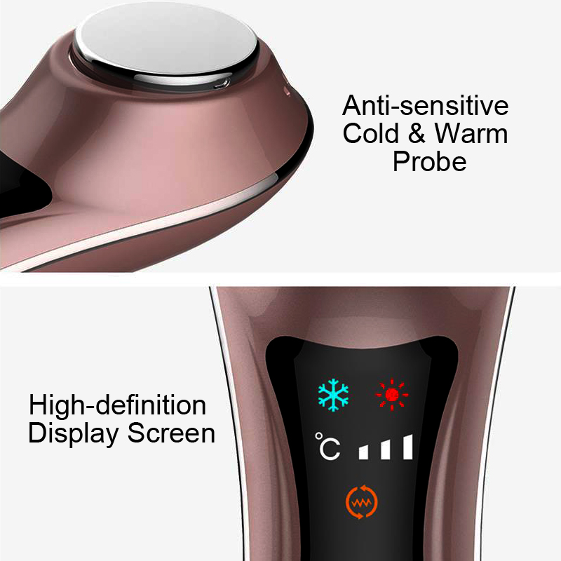 BIOSKIN Anion Sonic Hot Cold Face Massager Beauty Skin Care Vibration Anti-aging Firming Anti-wrinkle Spa Machine Rechargeable