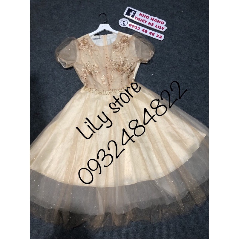 ĐẦM CÔNG CHÚA KẾT HOA VÀ CƯỜM