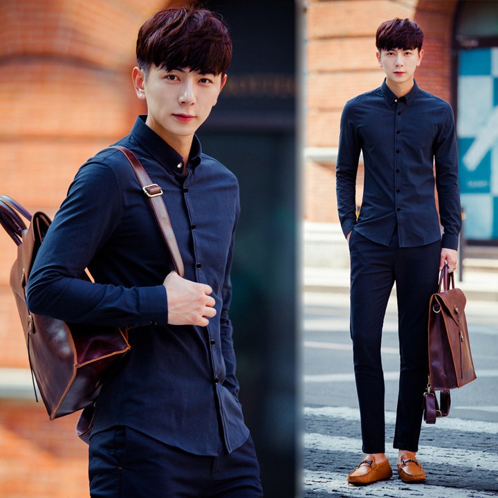 [HÀNG XỊN] Áo Sơ Mi Nam Dài Tay Trơn BIGSOP , Pha Lụa, Thoáng Mát, Đứng Form | BigBuy360 - bigbuy360.vn